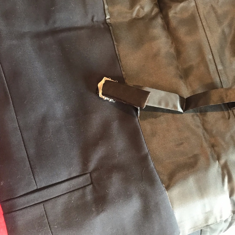 Dark Navy Blue Men's Suit Jacket with Satin Lining